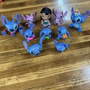 Disney Lilo and Stitch Bundle, Lot Of 10 Figures